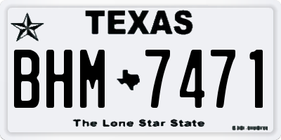 TX license plate BHM7471
