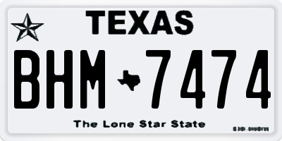 TX license plate BHM7474