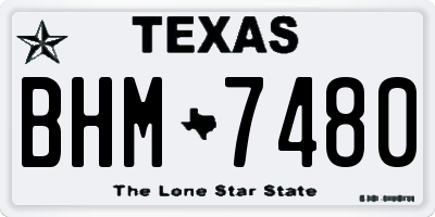 TX license plate BHM7480