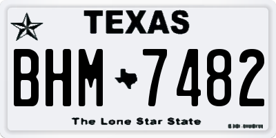 TX license plate BHM7482