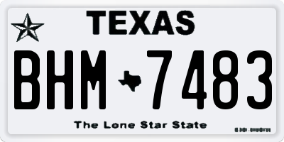 TX license plate BHM7483