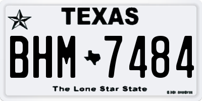 TX license plate BHM7484