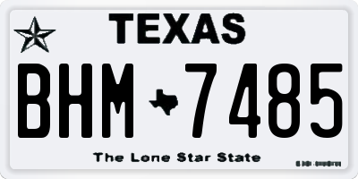 TX license plate BHM7485