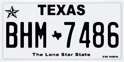 TX license plate BHM7486