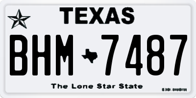 TX license plate BHM7487