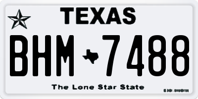 TX license plate BHM7488