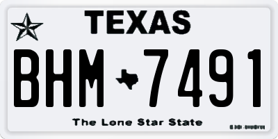 TX license plate BHM7491