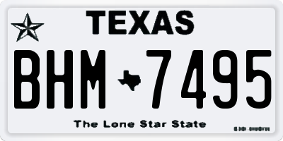 TX license plate BHM7495