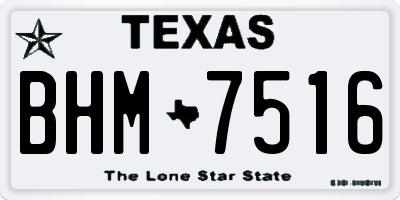 TX license plate BHM7516