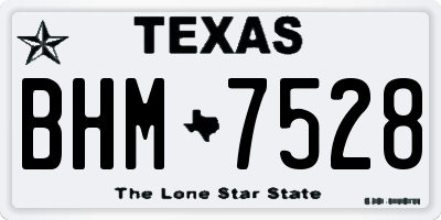 TX license plate BHM7528