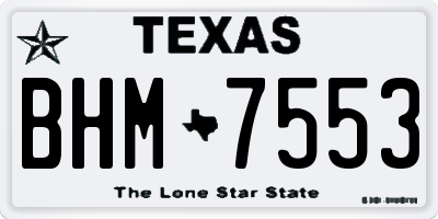 TX license plate BHM7553