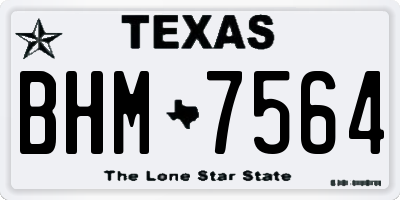 TX license plate BHM7564