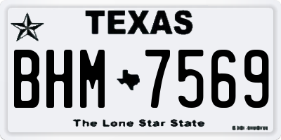 TX license plate BHM7569