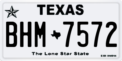 TX license plate BHM7572