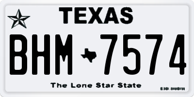 TX license plate BHM7574