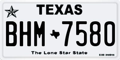TX license plate BHM7580