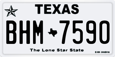 TX license plate BHM7590