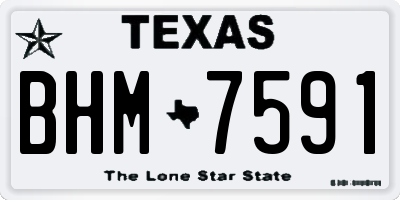 TX license plate BHM7591