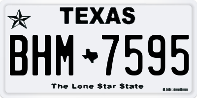 TX license plate BHM7595