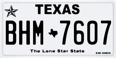 TX license plate BHM7607