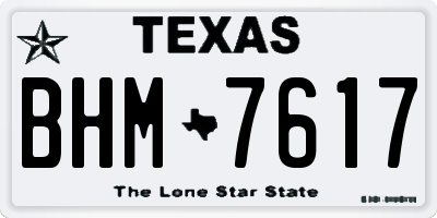 TX license plate BHM7617