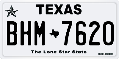 TX license plate BHM7620