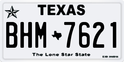 TX license plate BHM7621