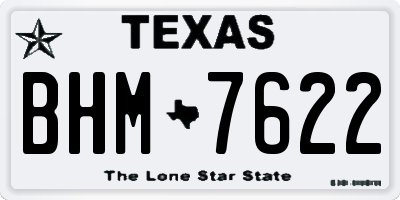 TX license plate BHM7622