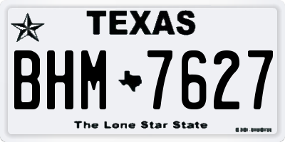 TX license plate BHM7627