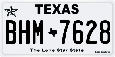 TX license plate BHM7628