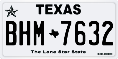 TX license plate BHM7632
