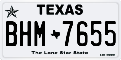 TX license plate BHM7655