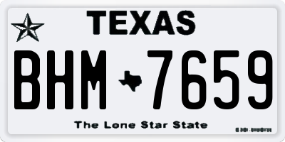 TX license plate BHM7659