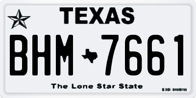 TX license plate BHM7661