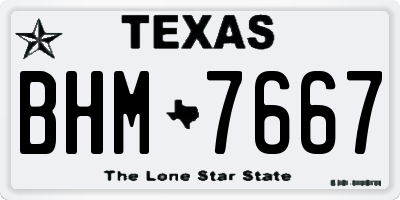 TX license plate BHM7667