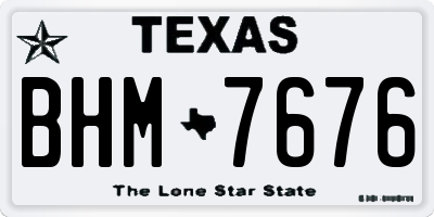 TX license plate BHM7676