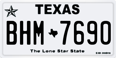TX license plate BHM7690