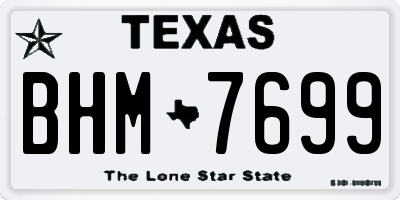 TX license plate BHM7699