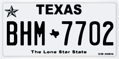 TX license plate BHM7702