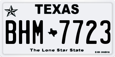 TX license plate BHM7723