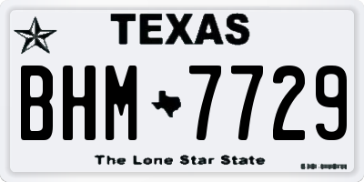 TX license plate BHM7729