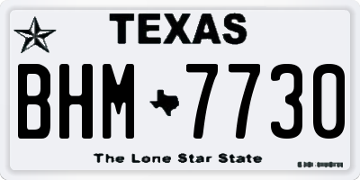 TX license plate BHM7730