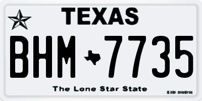 TX license plate BHM7735