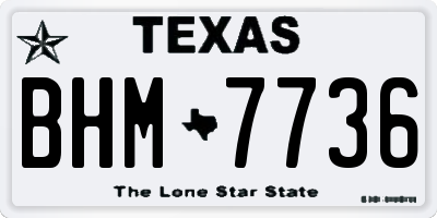 TX license plate BHM7736