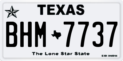 TX license plate BHM7737