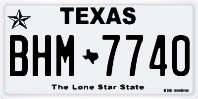 TX license plate BHM7740