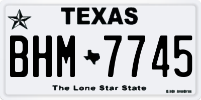 TX license plate BHM7745