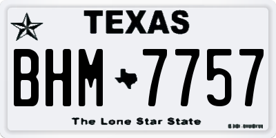 TX license plate BHM7757