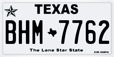TX license plate BHM7762