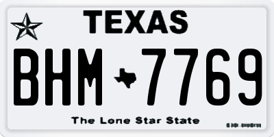 TX license plate BHM7769